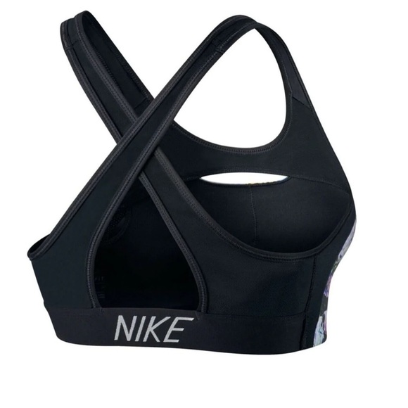 NIKE Pro Classic Swoosh sports Bra size XS floral - Picture 2 of 8